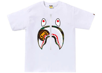 BAPE 1st Camo Milo Shark Tee White/Green