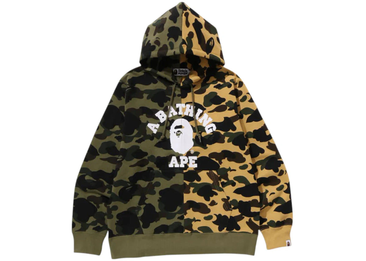 BAPE 1st Camo Separate Pullover Hoodie Green - vue secondaire A