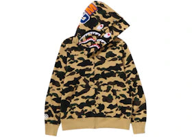 BAPE 1st Camo Shark Full Zip Double Hoodie (SS25) Yellow