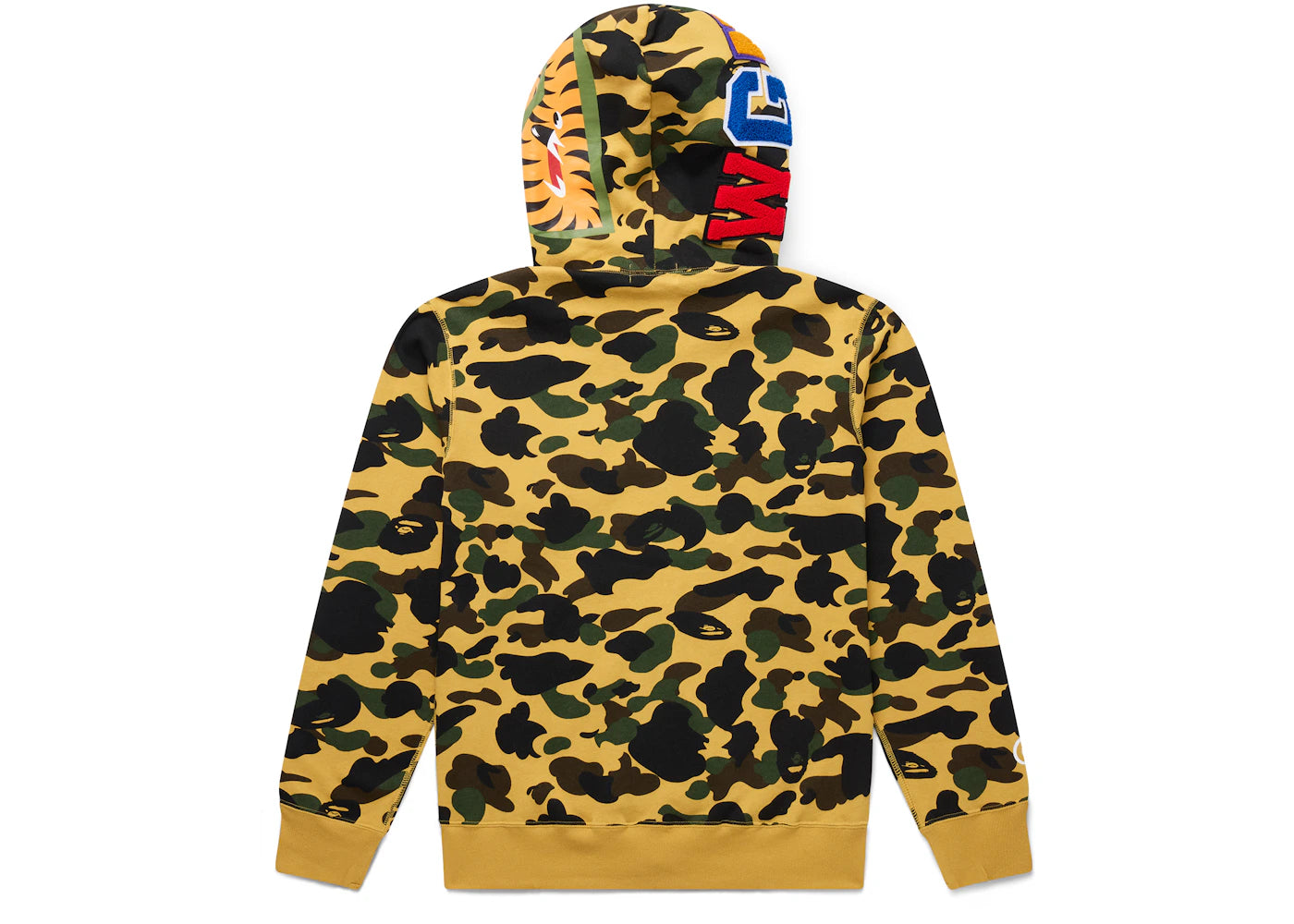 BAPE 1st Camo Shark Full Zip Hoodie Gelb - vue secondaire B
