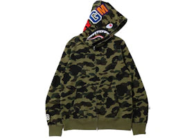 BAPE 1st Camo Shark Full Zip Hoodie (FW21) Green