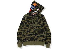 BAPE 1st Camo Shark Full Zip Hoodie Hoodie (FW22) Green