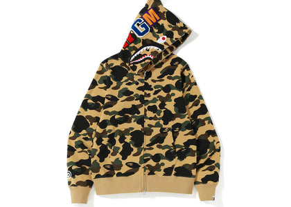 BAPE 1st Camo Shark Full Zip Hoodie Hoodie (FW22) Yellow - apparel view 2
