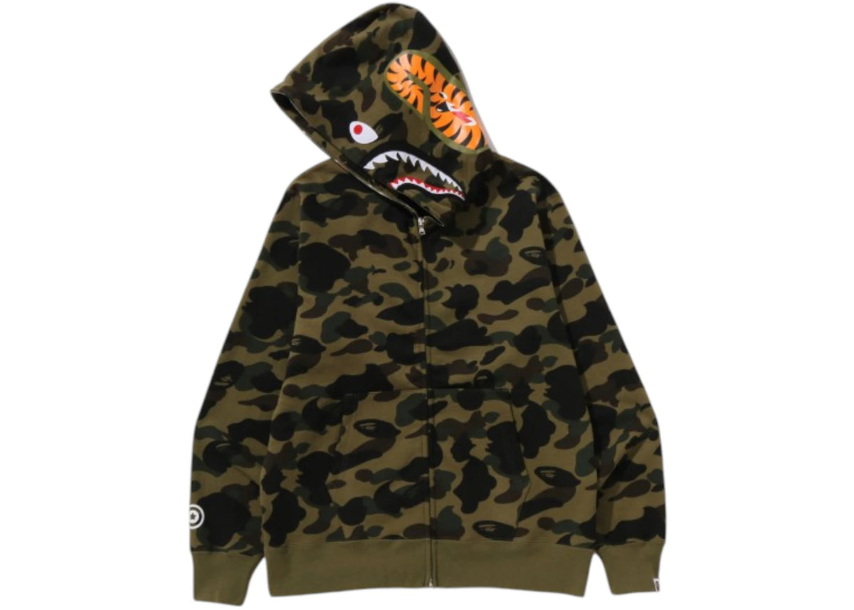 BAPE 1st Camo Shark Full Zip Jacket (FW26) Army Green - vue secondaire B