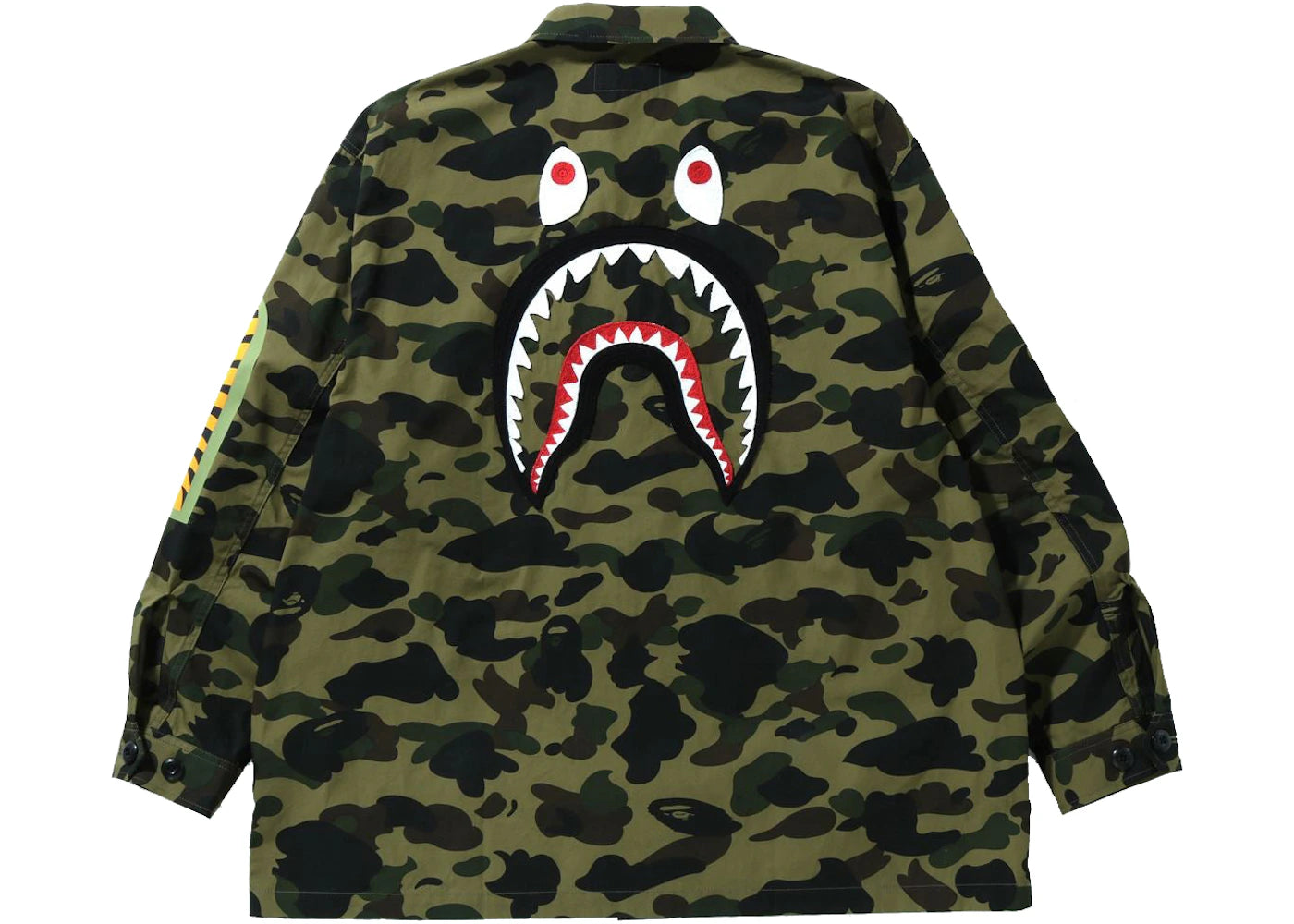 BAPE 1st Camo Shark Relaxed Fit Military Shirt Green - vue secondaire B