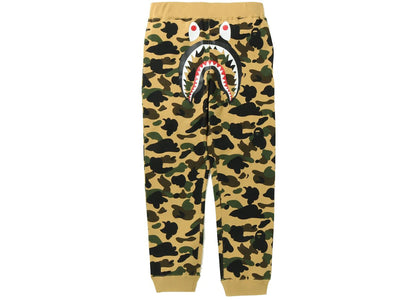 BAPE 1st Camo Shark Slim Sweat Pants (SS22) Yellow - authentic BAPE apparel