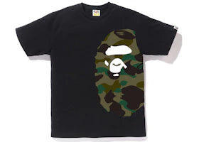 BAPE 1st Camo Side Big Ape Head Tee Black/Green