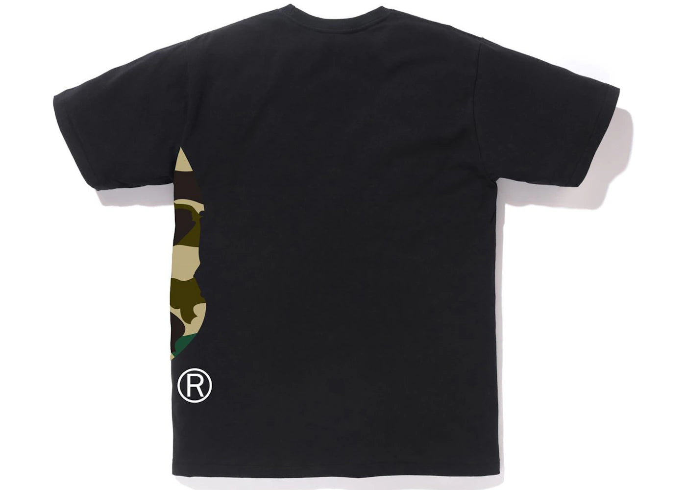 BAPE 1st Camo Side Big Ape Head Tee Black/Yellow - vue secondaire B