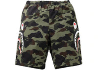 BAPE 1st Camo Side Shark Beach Shorts Green