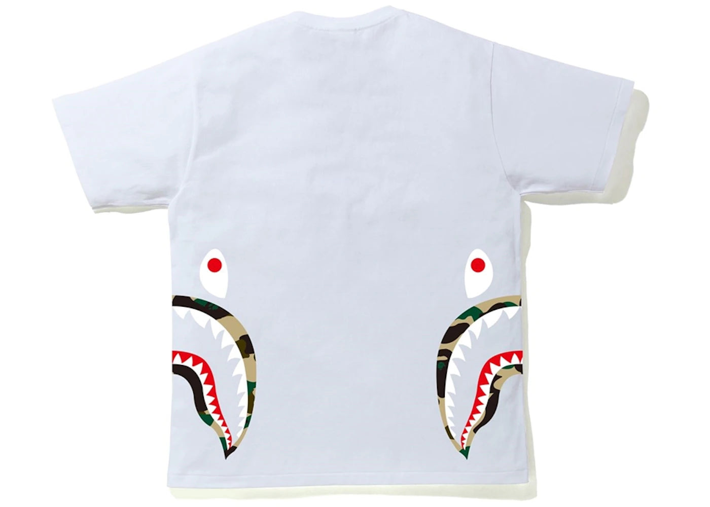 BAPE 1st Camo Side Shark Tee White/Yellow - vue secondaire B