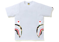 BAPE 1st Camo Side Shark Tee White/Yellow
