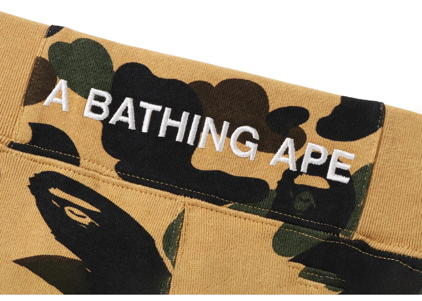 BAPE 1st Camo Sweat Shorts (SS22) Yellow - vue secondaire B