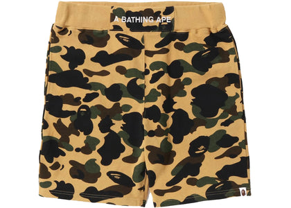 BAPE 1st Camo Sweat Shorts (SS22) Yellow - authentic BAPE apparel
