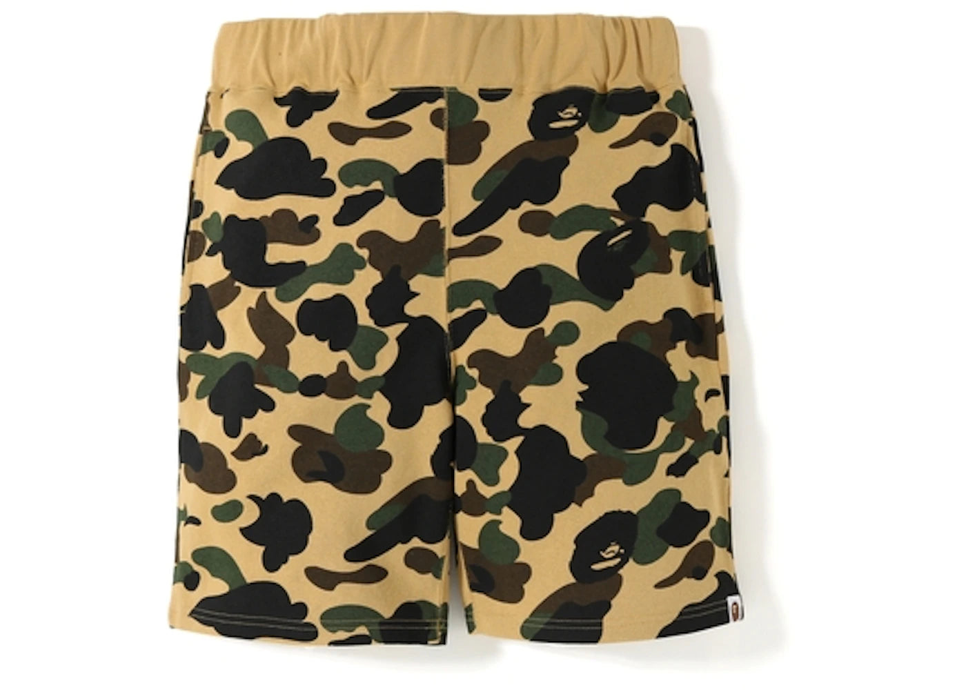 BAPE 1st Camo Sweat Shorts Yellow - vue secondaire A