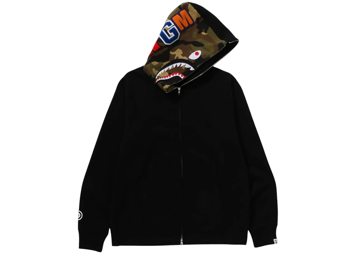 BAPE 1st Shark Full Zip Hoodie Black - vue secondaire B