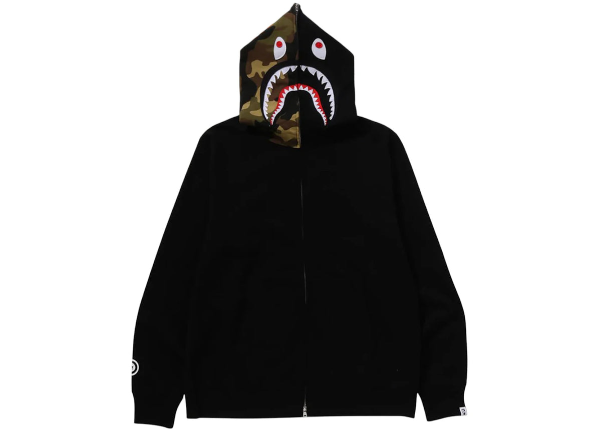 BAPE 1st Shark Full Zip Hoodie Black - vue secondaire A