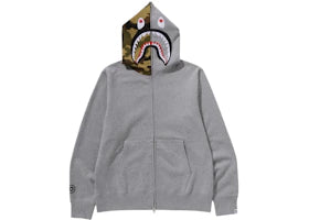 BAPE 1st Shark Full Zip Hoodie Grey