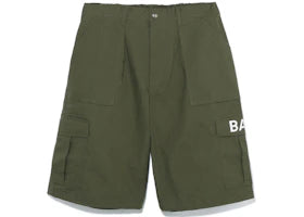 BAPE 6 Pocket Wide Fit Shorts Olive Drab