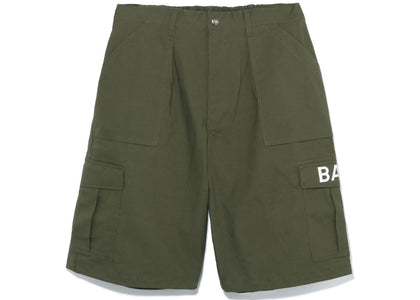 BAPE 6 Pocket Wide Fit Shorts Olive Drab - apparel view 2