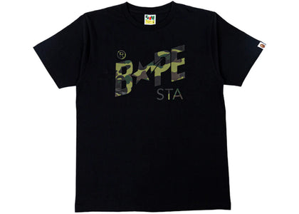 BAPE A Bathing Ape 1st Camo BAPE STA Logo Tee Black/Green - product view 2