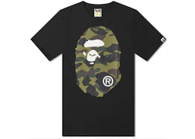 BAPE A Bathing Ape 1st Camo Big Ape Head RLX Tee Black/Green