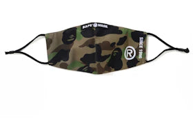 BAPE A Bathing Ape 1st Camo Print Mask Green - authentic BAPE product