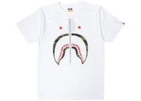 BAPE A Bathing Ape 1st Camo Shark Tee White/Green