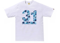 BAPE A Bathing Ape 31st Anniversary ABC Camo Tee White/Blue