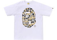 BAPE A Bathing Ape 32nd Anniversary 1st Camo Big Ape Head Tee White/Yellow