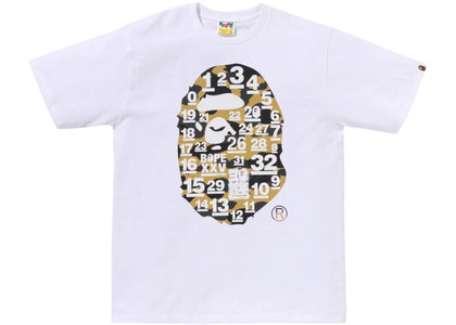 BAPE A Bathing Ape 32nd Anniversary 1st Camo Big Ape Head Tee White/Yellow - product view 2