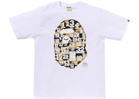 BAPE A Bathing Ape 32nd Anniversary 1st Camo Big Ape Head Tee White/Yellow