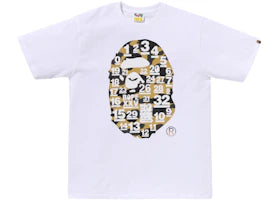 BAPE A Bathing Ape 32nd Anniversary 1st Camo Big Ape Head Tee White/Yellow