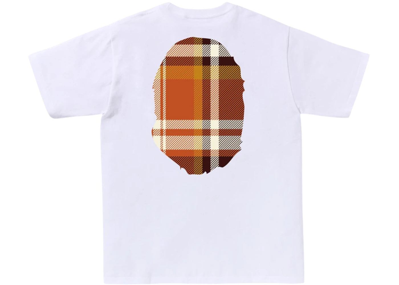 BAPE A Bathing Ape Check Big Ape Head Tee White - vue secondaire B