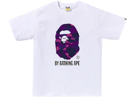 BAPE A Bathing Ape Color Camo By Bathing Ape Tee White/Purple