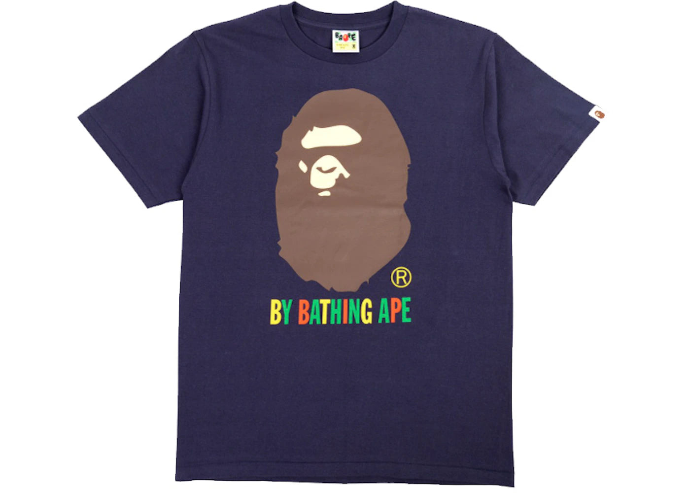 BAPE A Bathing Ape Colors by Bathing Ape Tee Navy - vue secondaire A