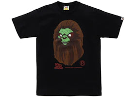 BAPE A Bathing Ape Horror Mad Face Tee Black - vue 360