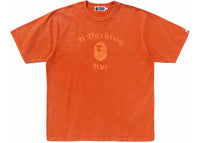 BAPE A Bathing Ape Overdye Relaxed Fit Tee Orange