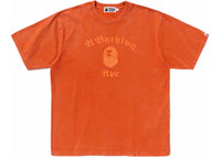BAPE A Bathing Ape Overdye Relaxed Fit Tee Orange