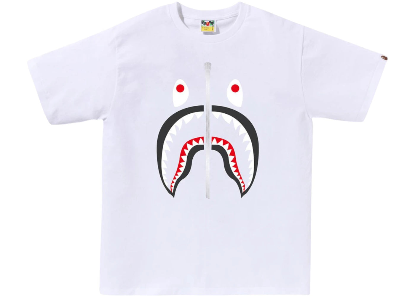 BAPE A Bathing Ape Shark Tee White - vue 360