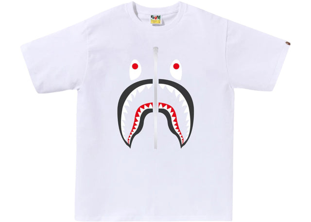 BAPE A Bathing Ape Shark Tee White
