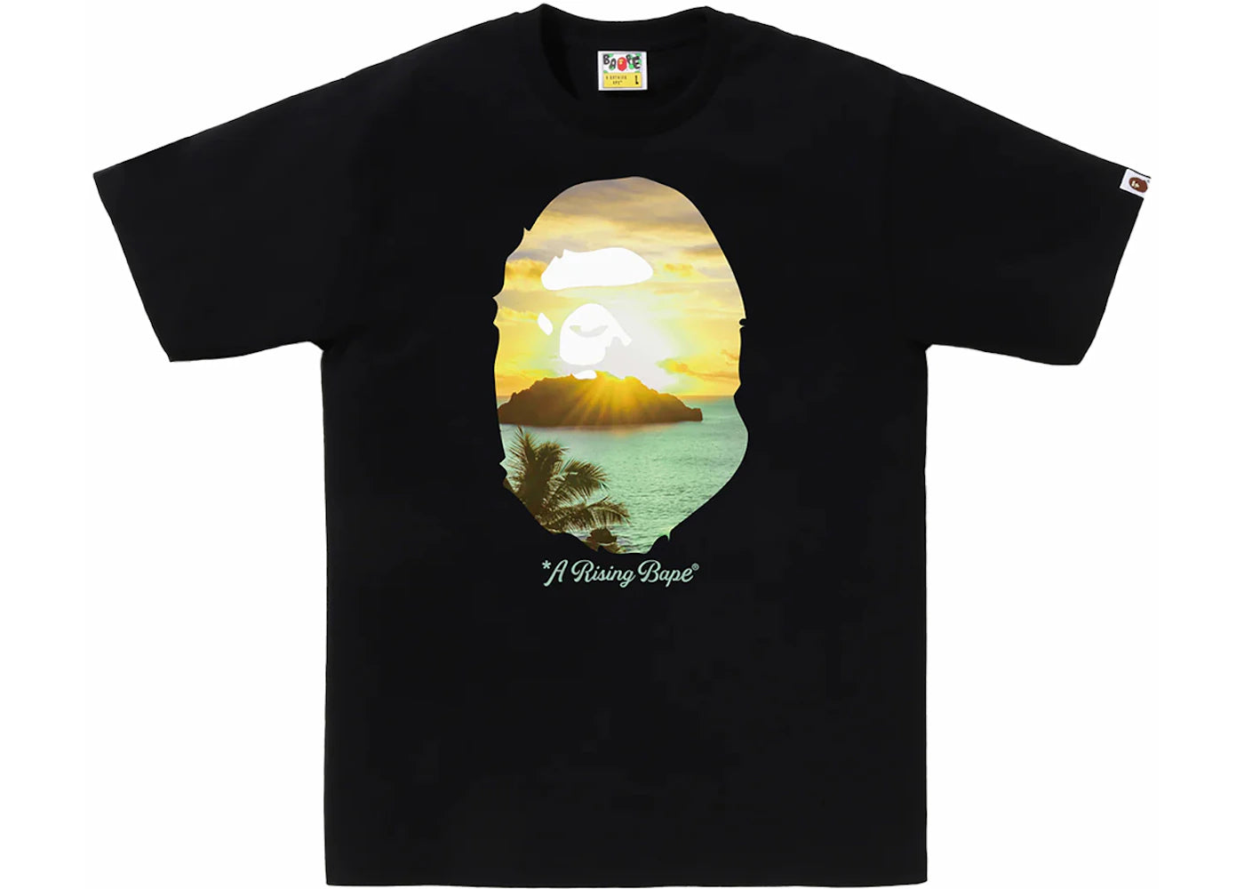 BAPE A Rising Bape Photo Tee Black - vue 360