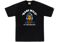 BAPE ABC Blue Camo Baby Milo Hoodie Tee Black