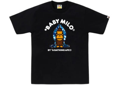 BAPE ABC Blue Camo Baby Milo Hoodie Tee Black