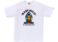BAPE ABC Blue Camo Baby Milo Hoodie Tee White
