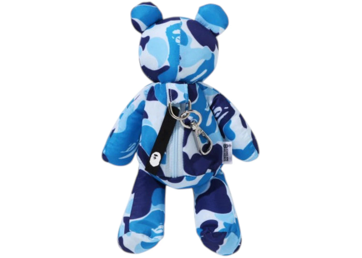 BAPE ABC CAMO Camouflage Bear Charm Tote Bag Blue - vue secondaire B
