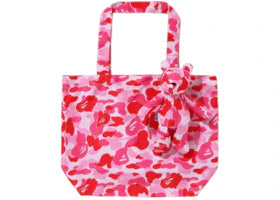 BAPE ABC CAMO Camouflage Bear Charm Tote Bag Pink