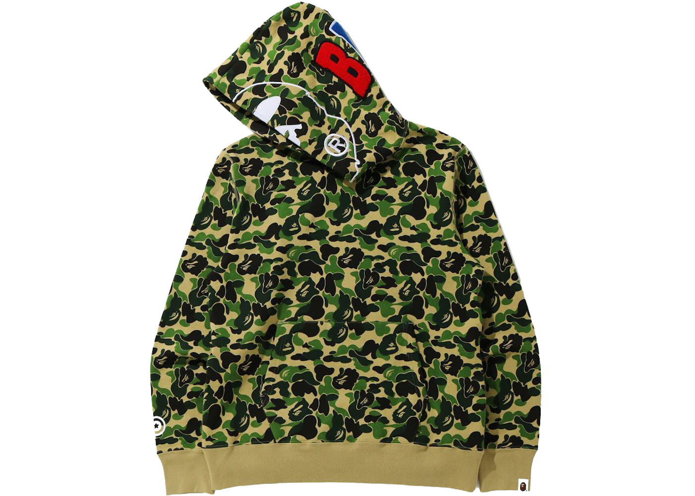 BAPE ABC Camo 2nd Ape Wide Fit Pullover Hoodie Green - vue secondaire B