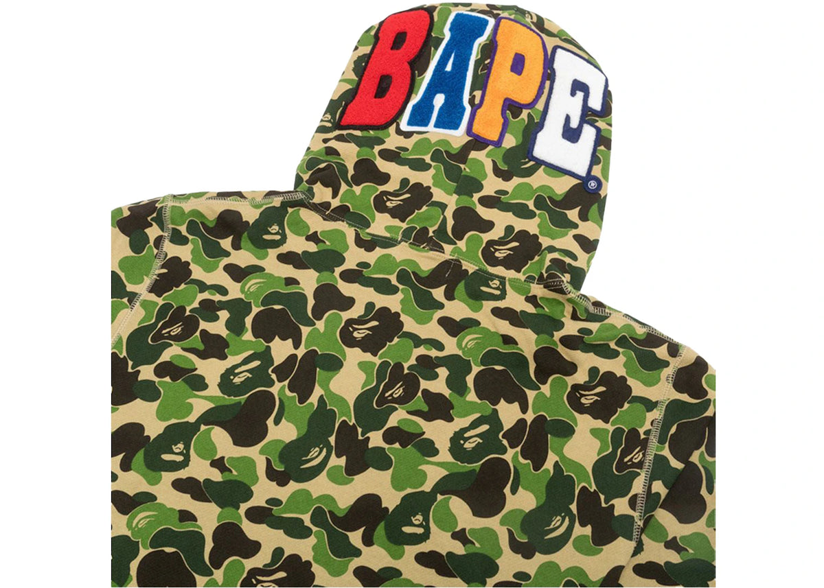 BAPE ABC Camo 2nd Ape Wide Pullover Hoodie Green - vue secondaire B