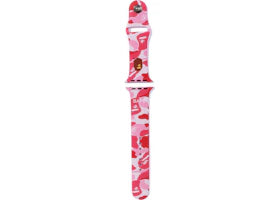 BAPE ABC Camo Apple Watch Band Pink - vue 360