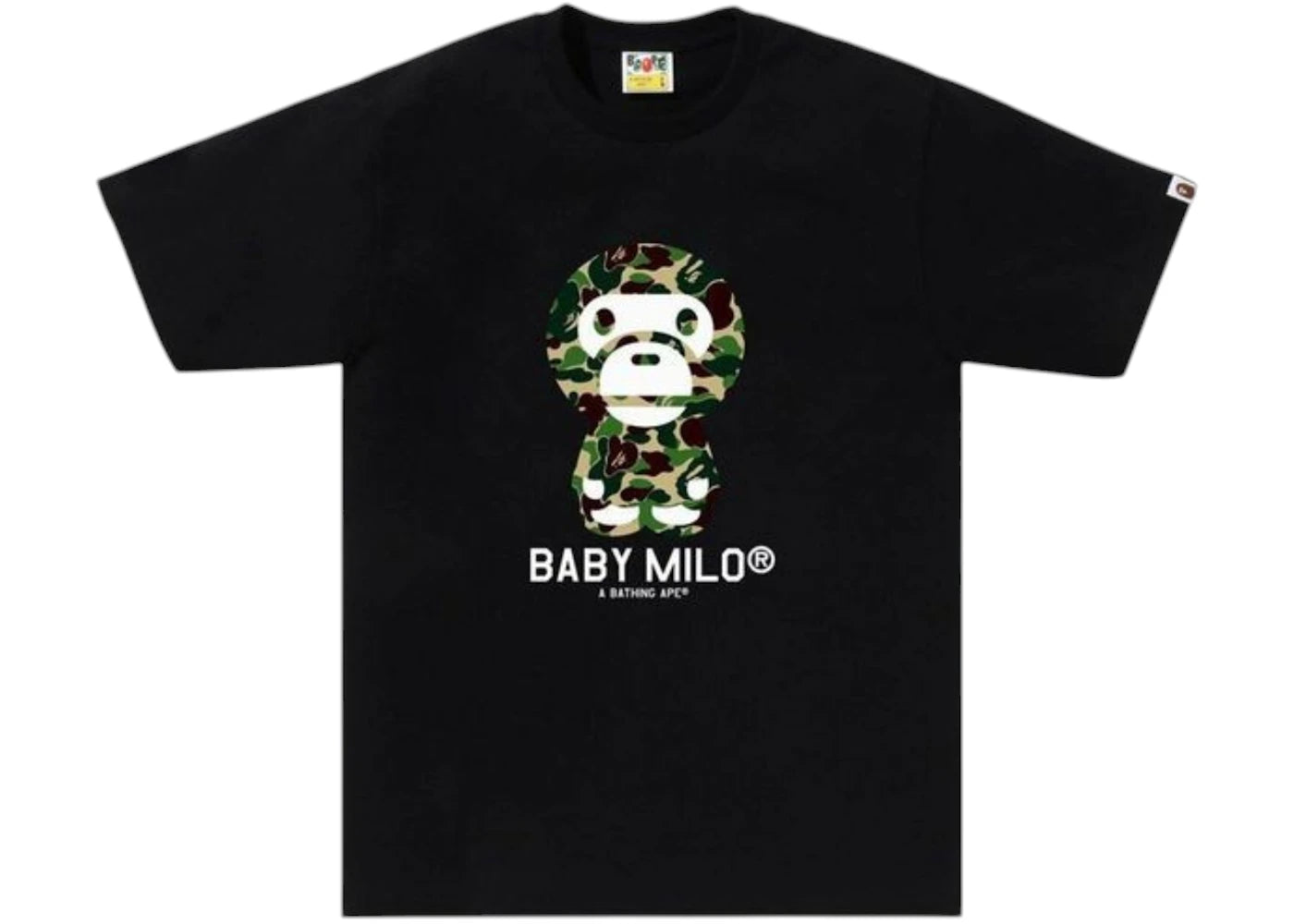 BAPE ABC Camo Baby Milo (SS25) Tee Black/Green - vue 360